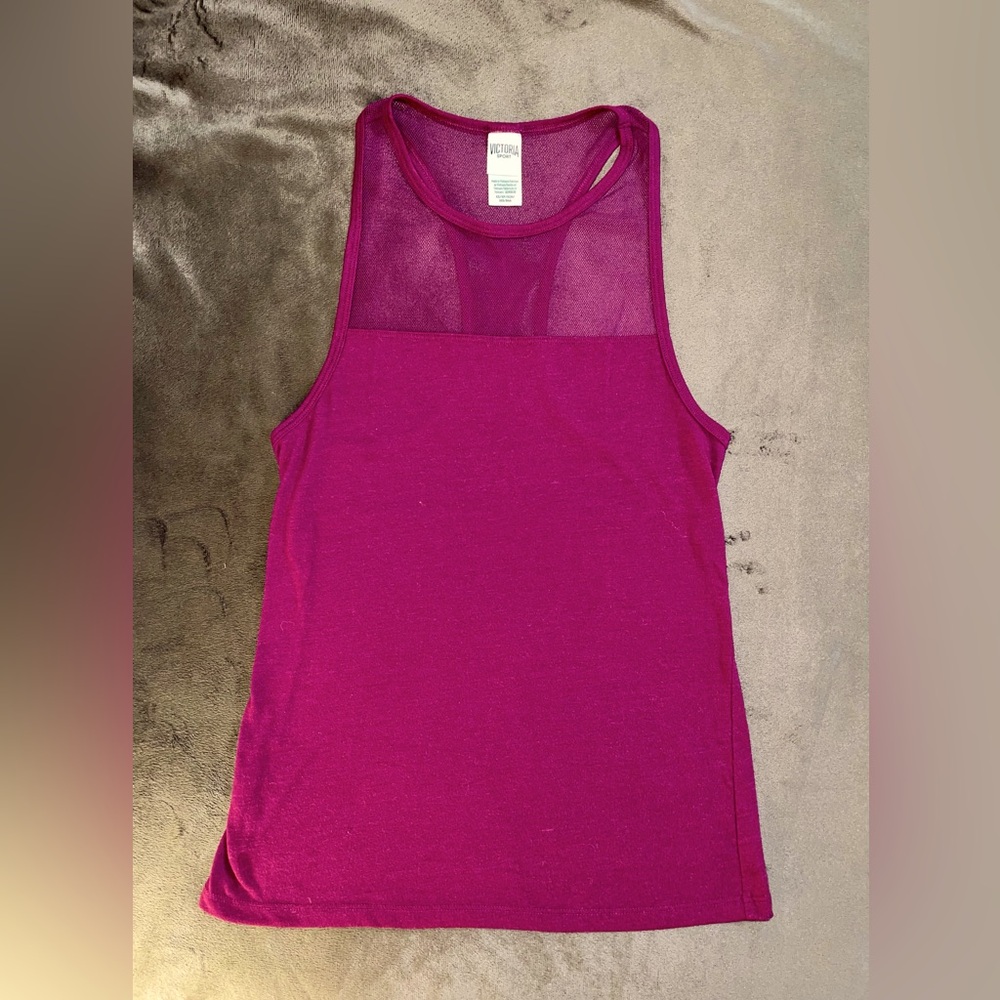 Victorias Secret Sport size XS for plum colored workout tank w mesh detail vguc
